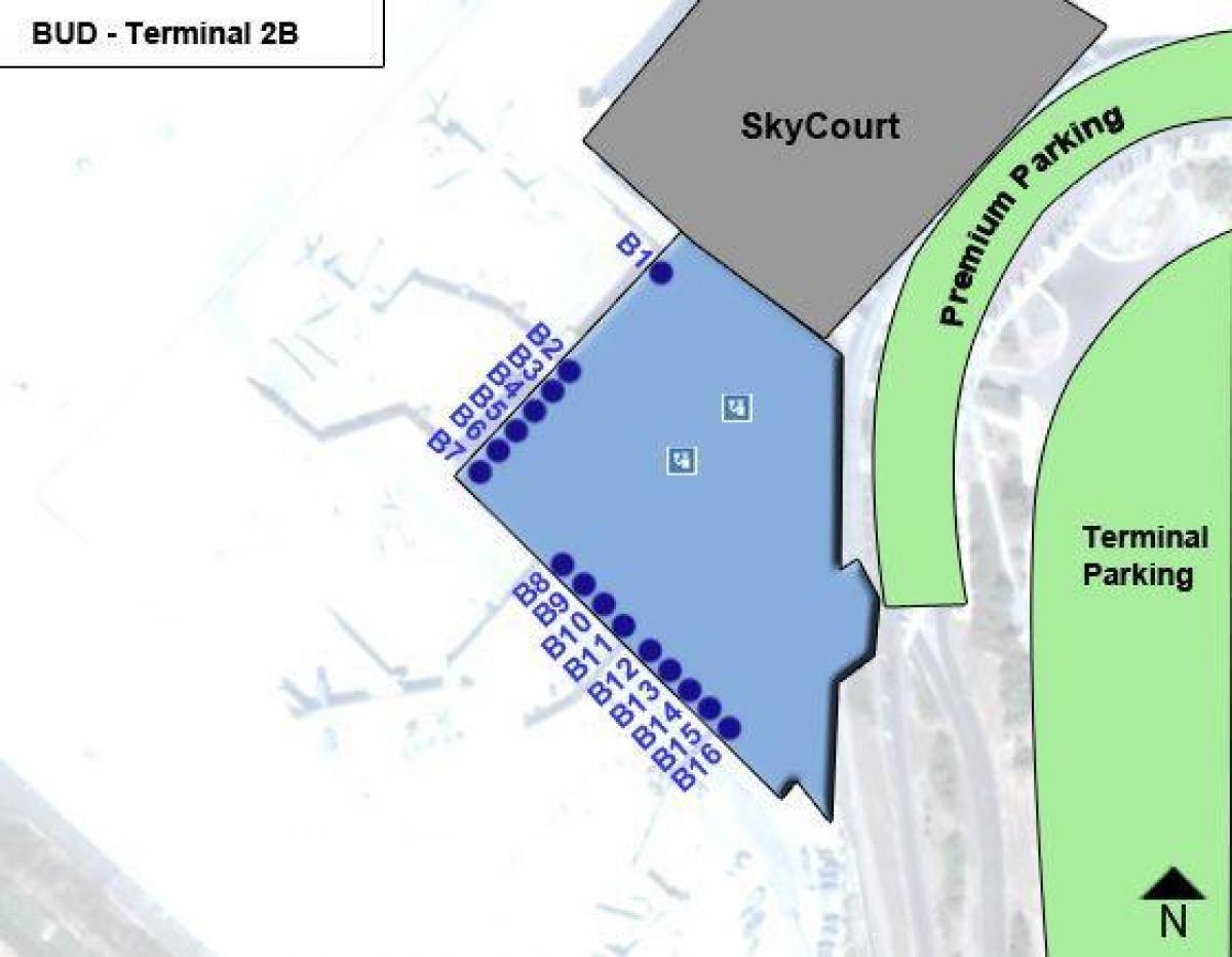 ბუდაპეშტის აეროპორტის ტერმინალის 2b რუკა