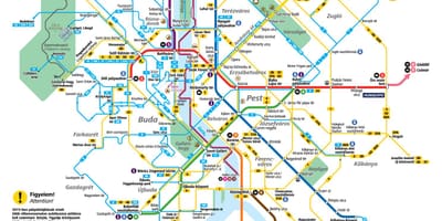ბუდაპეშტის streetcar რუკა